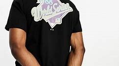 47 Brand LA Dodgers t-shirt in black with chest and back print | ASOS