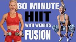 60 MINUTE HIIT WITH WEIGHTS | Full Body Strength | High Impact Cardio | Advanced Workout