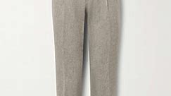 INCOTEX Tapered Pleated Super 100s Virgin Wool-Flannel Trousers for Men | MR PORTER
