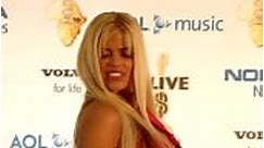 July 2005 Medium shot scantily clad Anna Nicole Smith appearing for...