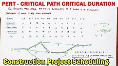 Project Management: Finding the Critical Path, duration and Project Duration | PERT Method | PERT