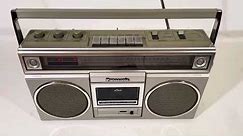Panasonic RX 5010 AM FM stereo cassette boombox restored 1980s￼
