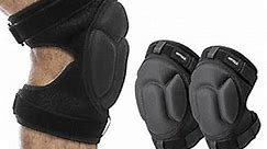 ONTYZZ Knee Braces Thickening Soft Adjustable Knee Support for Kneeling Hiking Gardening Cleaning Construction Work Knee Pads with Adjustable Straps Knee Protector to Guarantee a Good Hold L