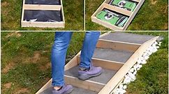 Building concrete outdoor steps for landscaping