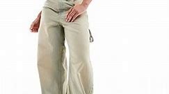 Bershka adjustable waist carpenter jeans in sand bleach wash | ASOS