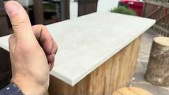 How to make a concrete counter top with marble effect for outside.