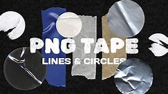 PNG TAPE lines & circles shapes PACK, an Object Graphic by BORT GRAPHIC