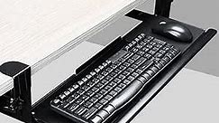 Necygoo Keyboard Trays Clamp Adjustable Clamp for Under Desk Pull Out Slider Track (Board Not Included)