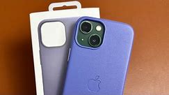 Purple Leather Case for iPhone 13 mini