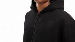 ASOS DESIGN oversized scuba hoodie with zipper in black  | ASOS