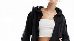 Nike Chill Knit zip up hoodie in black | ASOS