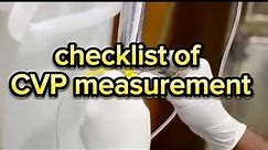 checklist of CVP measurement
