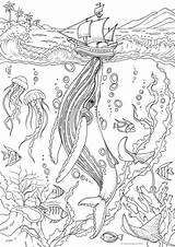 Erwachsene Adultos Colorir Desenhos Meerjungfrau Favoreads Malvorlagen Ausdrucken Erwachsenen Herbst Mandalas Drucken sketch template