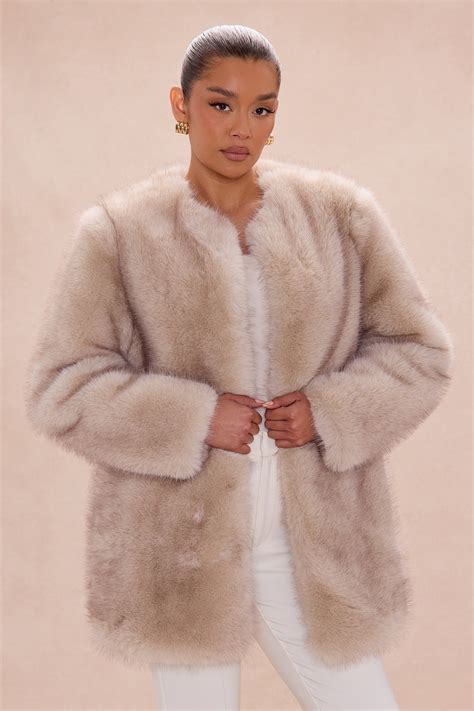 Laelia Faux Fur Jacket - Light Taupe | Fashion Nova