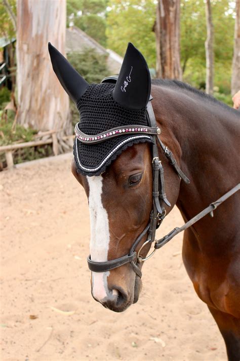 Horse Ear Bonnet Soundproof Ear Bonnet For Horses - Black, Pony Size ...