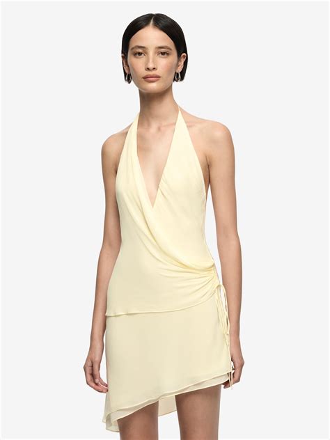 AMANDA HALTER ASYM DRESS - LEMON SORBET – BEC + BRIDGE US