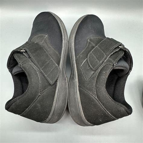 Orthofeet Bismarck Men's Casual Shoes Hook & Loop Slip-On, 12 2E Wide