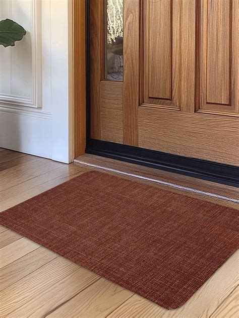 Dark Brown Door Mat Indoor Outdoor Entrance,Non Slip Small Rug for ...