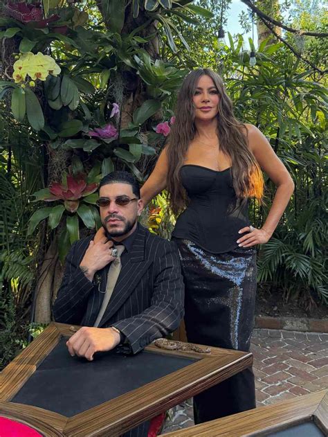 Sofía Vergara Goes Monochrome in Plunging Bustier and Sequin Maxiskirt