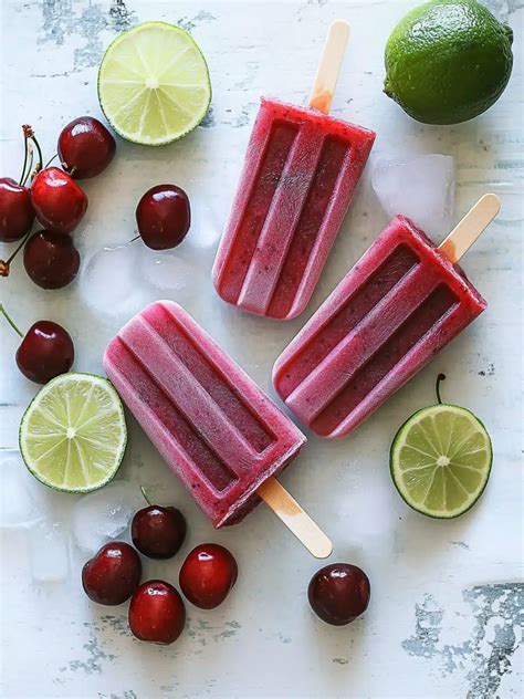 Cherry Lime Ice Pops – Refreshing 4-Ingredient Delight!
