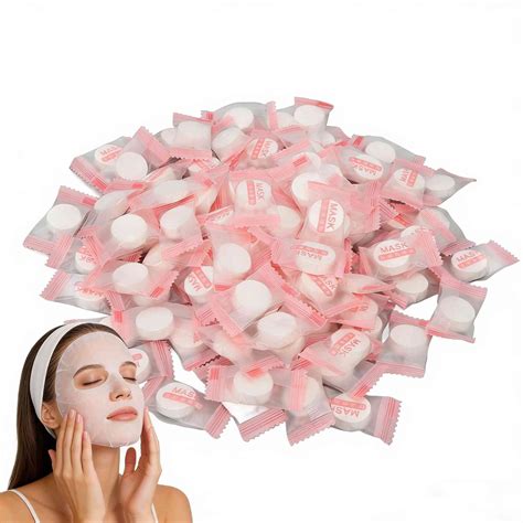 100Pcs Facial Mask Sheets, Compressed Cotton Facial Wrapped Paper ...