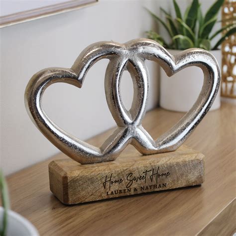 Personalised Entwined Heart Ornament ~ Anniversary Ideas