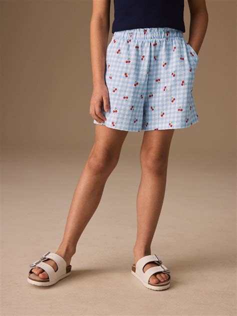 Buy Blue Gingham Textured Shorts (3-16yrs) from the Next UK online shop