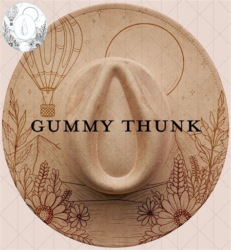 Wander Digital Laser Design and Template Wide Brim Hat SVG File Only ...