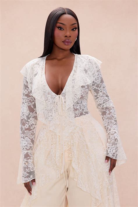 With The Wind Lace Cardigan - Ivory | Fashion Nova