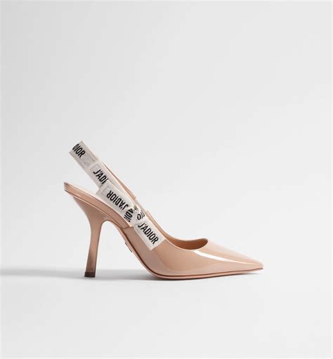 Scarpin slingback J'Adior Couro de vitelo nude envernizado | DIOR