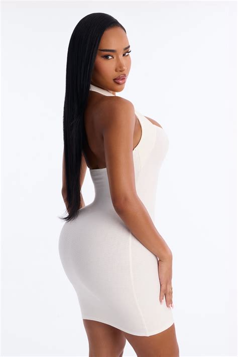 Camila Halter Snatched Mini Dress - White | Fashion Nova