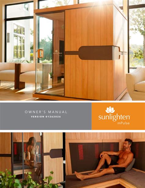 Sunlighten mPulse Smart Sauna Owner's Manual - Installation, Usage, and Care
