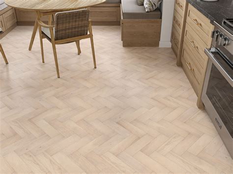 Liberty Wood 14mm Herringbone Real Wood Flooring Light Oak Brushed UV ...