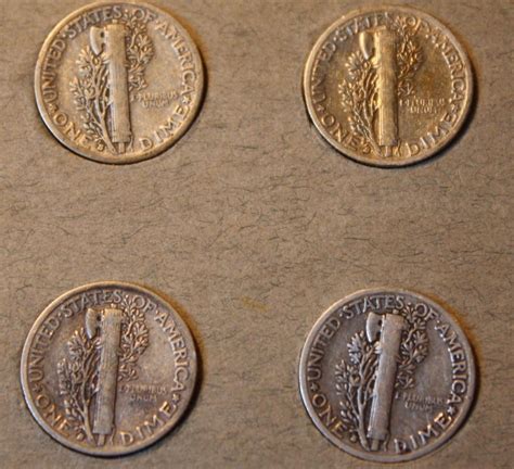 Set of 4 - 1931 S mercury Dimes ... set #1 | #1855885109