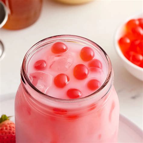 High Tea - Strawberry Popping Boba — Golden Grains | Food supplier and ...