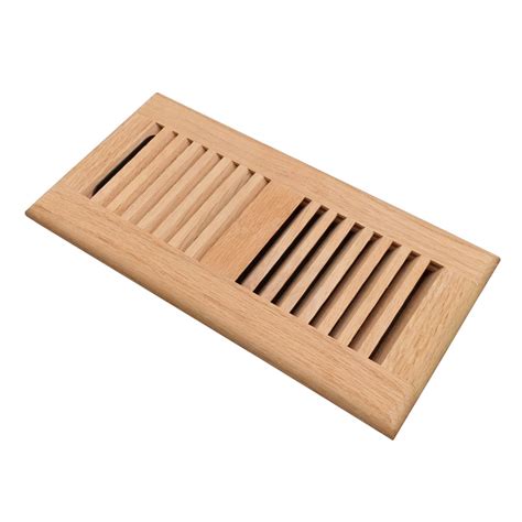 Razo Red Oak Wood 4x10 Inch Floor Register, Drop In Vent With ...