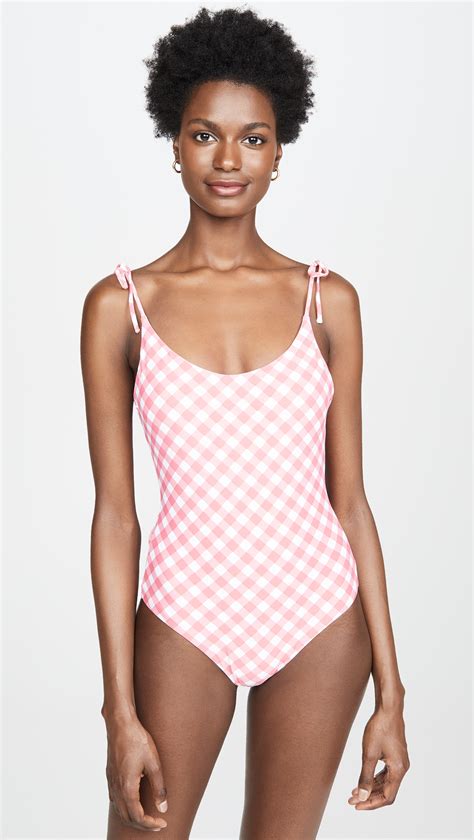 Gingham Swimsuit One Piece at Steven Obrien blog
