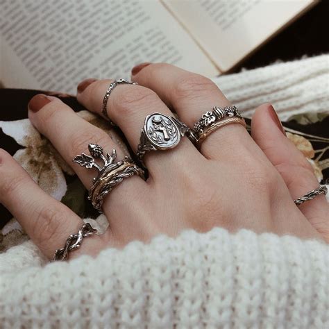 Shop Dixi Gothic Jewelry | Victorian Aesthetic Wax Seal Ring | Cute ...