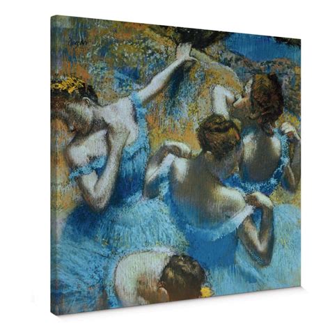 Edgar Degas - Dancers in Blue Canvas print | wall-art.com