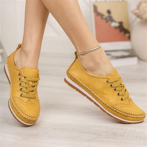 Genuine Leather Women's Shoes, Handmade Lace up Loafers, Casual Summer ...