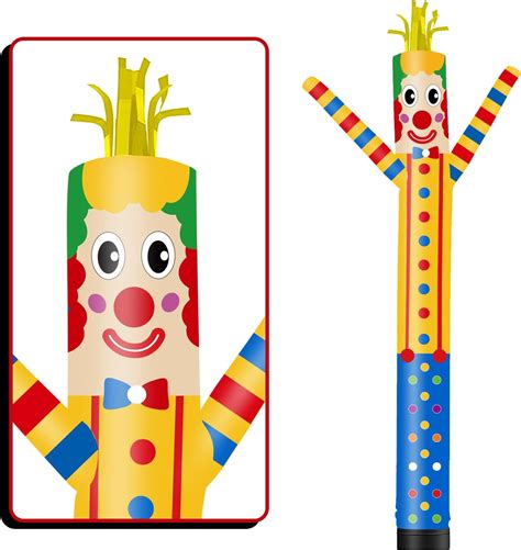 Amazon.com: Beistle 5 FT 10 in Light-Up Jumbo Inflatable Clown Happy ...