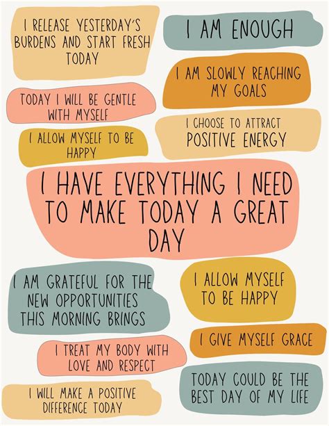 Daily affirmations poster – Artofit