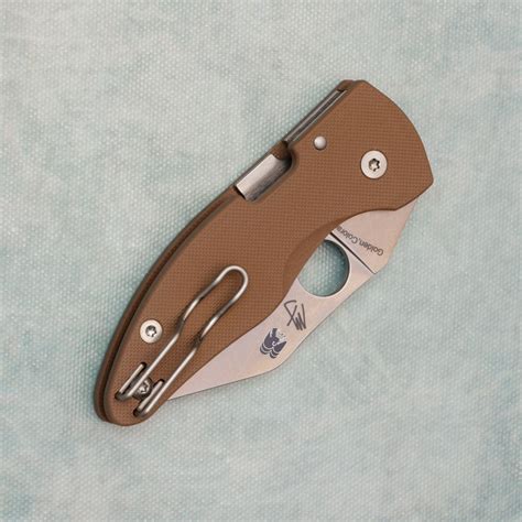 Spyderco MicroJimbo Compression Lock Brown G-10 Handle Stonewash CPM ...