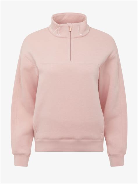 Kali Quarter Zip Sweat Pink Quartz Clothing