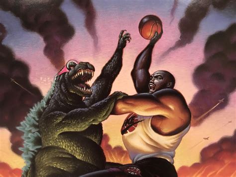 Original ‘90s Godzilla vs. Charles Barkley Nike Japan Advertising Store ...