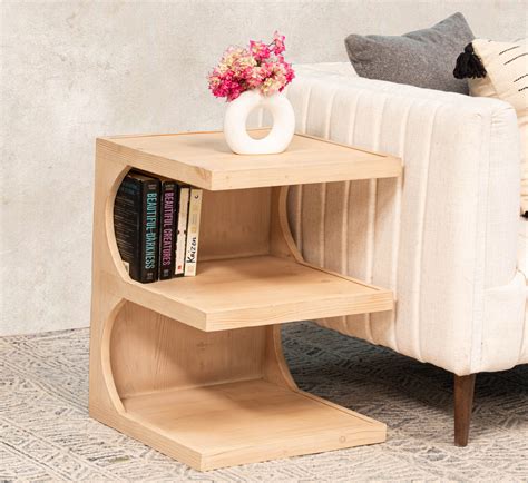 Orren Ellis Solid Wood Floor Shelf End Table - Wayfair Canada