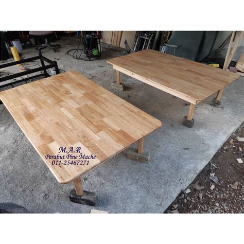 Meja Jepun Kaki Lipat - Table Top - Meja Kayu Solid - Meja Coffee Kayu ...