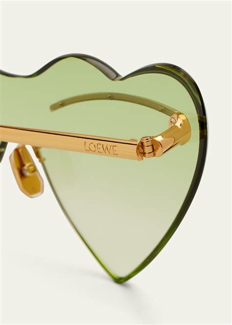 Loewe Heart-Shaped Metal Cat-Eye Sunglasses - Bergdorf Goodman