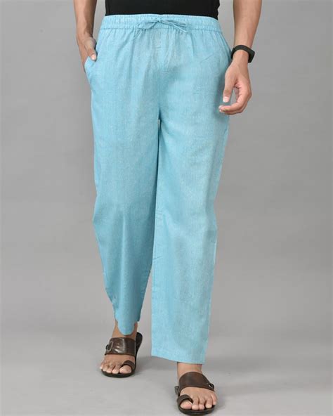 Buy Men's Blue Casual Pants Online at Bewakoof