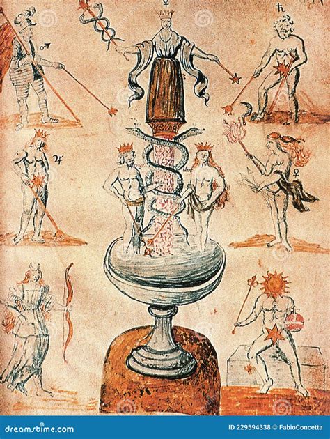Alchemical Hermetic Illustration Of Adam And Eve | CartoonDealer.com ...